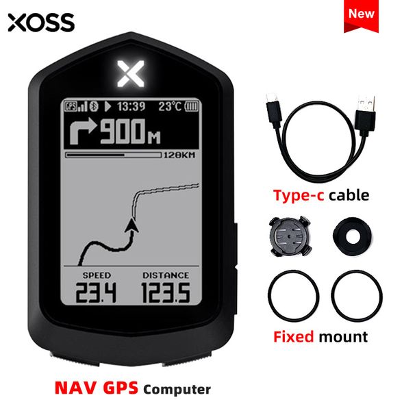 XOSS NAV PLUS English GPS Computer Wireless Smart Cycling Heart Rate Cadence Speed Accessories_desvips.com