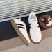 Women's Korean Style Chic White Sneakers Casual Everyday Trendy Slip-On 2025 All-season Cute Cat Embroidery Training_desvips.com