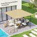 Ersatzdach Für Pavillon 3 X 3 M Wasserabweisend Pavillondach UPF30+ Ersatzbezug Oxford-Stoff, 370 G/m², Beige_desvips.com