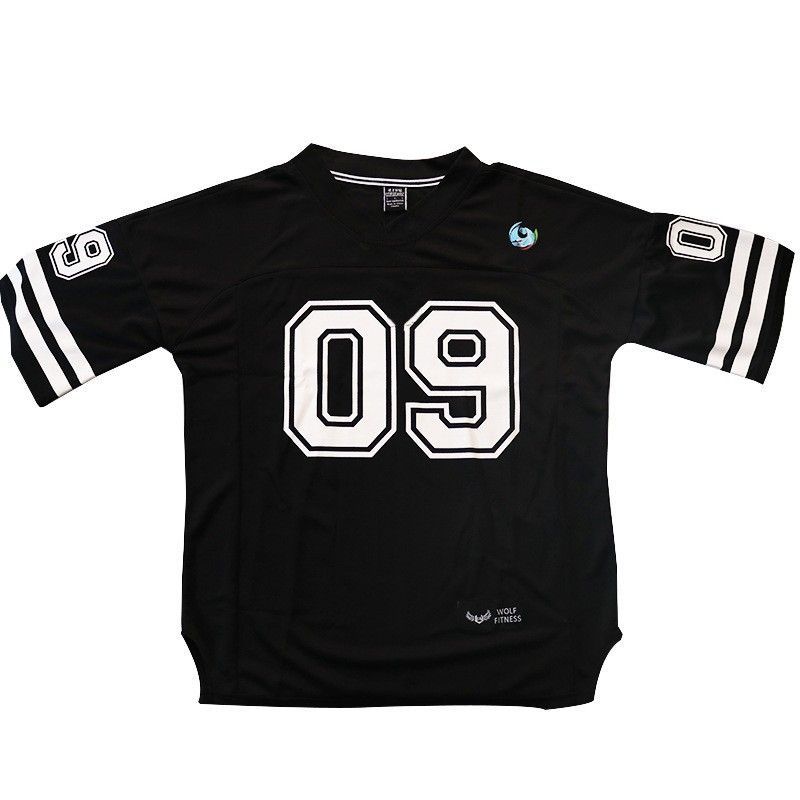 2020 New Men's Short-Sleeve Loose Training Wear Football Jersey Breathable V-Neck Sports T-Shirt Casual Top For Men_desvips.com
