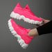 Cross border large size hot selling women's sports shoes round toe green trendy all match dad shoes Jinjiang comfortable toe cold sticky shoes_desvips.com