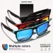 3/1PCS Fantasy Cool Classic Polarized Square Fashion Glasses For Men And Women Outdoor Sports Party Vacation Travel Driving Fish_desvips.com