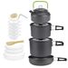 Outdoor Camping Pot Set 4 5 People Plus Teapot Combination DS 508 Pot Set Portable Picnic Pot Teapot Set_desvips.com