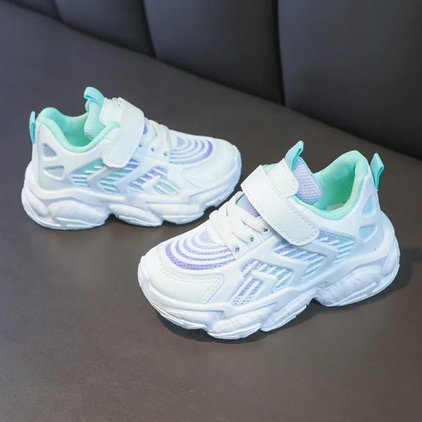 Big Girls Mesh Breathable White Sneakers For Children's Version Platform Sports Running Daddy Shoes 5 6 8 10 11 12 Years_desvips.com