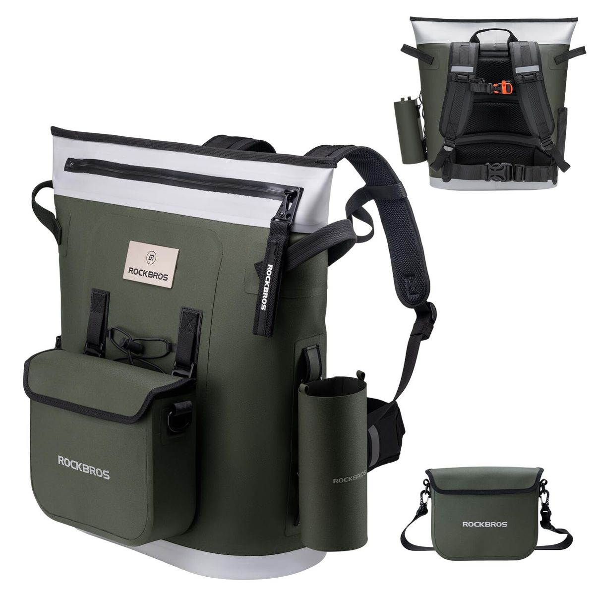 ROCKBROS Cooler Bag 18L Insulated Bag With Removable Compartment 68h Cooling Portable_desvips.com