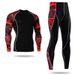 Plus Size Printed T-Shirt Pants Quick-Dry Tight Long Sleeve Training Suit Men's Sports Fitness Set_desvips.com