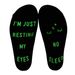 Unisex Mid-Crew Breathable Anti-Slip Socks With Glow-in-the-Dark Design For Gaming & Everyday Wear (Cotton Blend, EU Sizes 44-49)_desvips.com