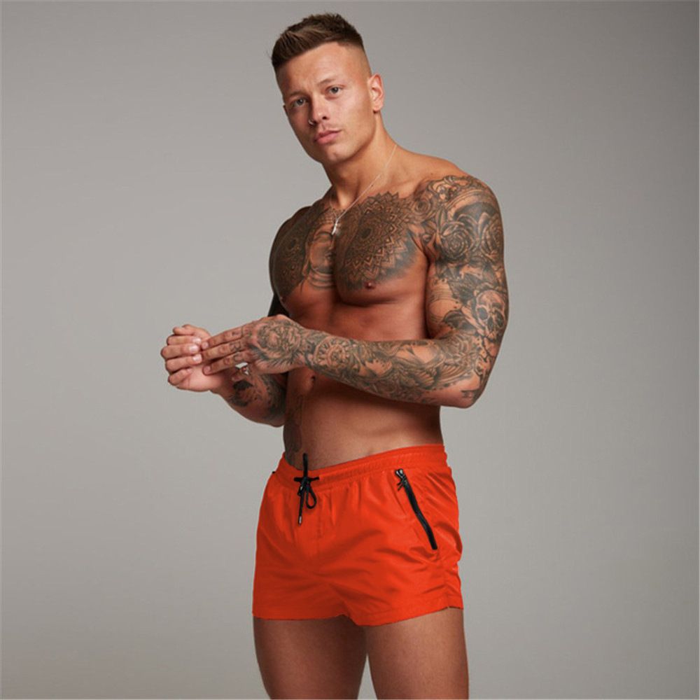 Men's European Fit Training Shorts - Quick-Dry & Lightweight For Gym & Outdoor (4-Way Stretch UPF50+ Black/Blue S-XXL)_desvips.com