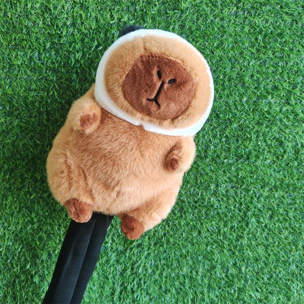 Capybara Golf Club Cover No. 1 Wooden Hat Cover Kapibara One-word Putter Head Cover Golf Protective Cover_desvips.com