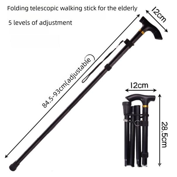 Ultra-light Telescopic Folding Professional Outdoor Hiking Stick Climbing Gear Aluminum Alloy Material_desvips.com