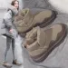 Women's Boots:Simple Design Snow Boots 2024 Winter New Fashion Fleece Warm Anti-slip,Brown/Grey,Free Shipping_desvips.com