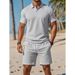 High-Quality Loose New Versatile Fashion Trend Short Sleeve Shirt And Shorts Set Casual Summer Outfit_desvips.com