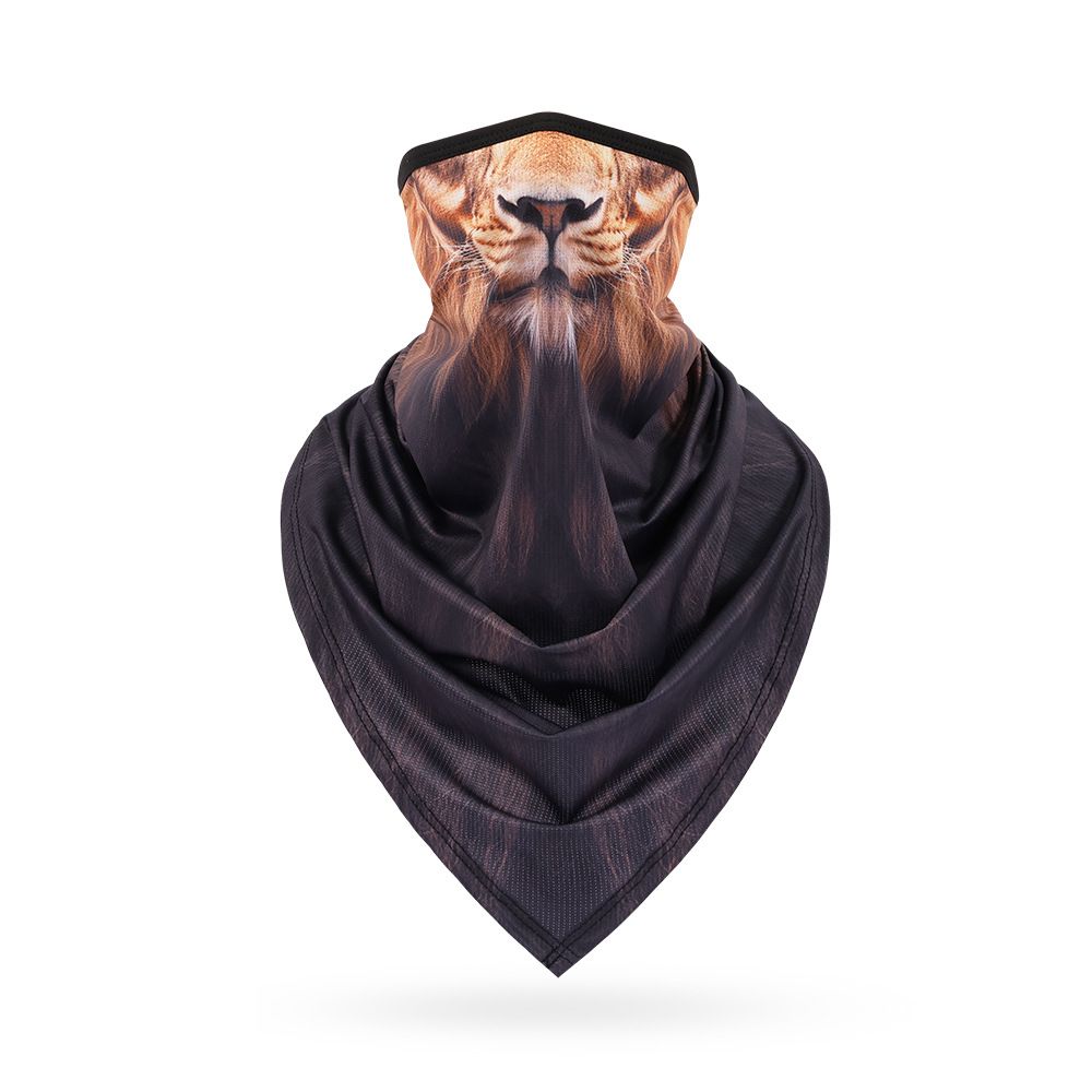Ice Silk Pinhole Triangle Scarf Breathable Sun Protection Mask For Men And Women Outdoor Cycling Funny Animal Gaiter_desvips.com
