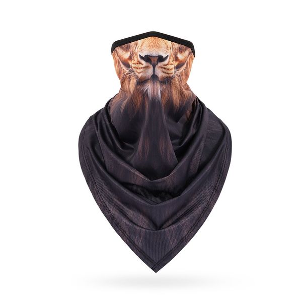 Ice Silk Pinhole Triangle Scarf Breathable Sun Protection Mask For Men And Women Outdoor Cycling Funny Animal Gaiter_desvips.com