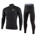 ESDY Outdoor Sports Underwear Men's Cycling Fleece Camouflage Thermal Set Sweat-Absorbent Breathable Tight-Fitting Low_desvips.com