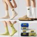 6 Pairs Spring Autumn Sports All Antibacterial And Odorous Youth Cotton Large Size Letter Men's Middle Socks_desvips.com
