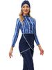 Muslim Swimsuit Long Sleeve Trousers Three Piece Conservative Sunscreen Burkini With Chest Pad_desvips.com