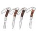 Outdoor Portable Double Steel Head Four-Piece Set Colorful Wood Small Folding Classic Sharp Pocket Knife_desvips.com