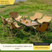 Outdoor Folding Egg Roll Table And Chairs Multi-Functional Household Full Set Durable New Lazy Portable Camping Picnic_desvips.com