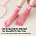 Women's Non-Slip Yoga Pilates Socks Professional Five Finger Mid Calf Split Toe Sports Fitness Indoor Special_desvips.com