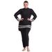 Muslim Swimwear Loose, Large Size Obese Women's Contrasting Color Conservative Swimsuit Sun Protection Beach Travel Muslim_desvips.com