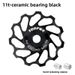 Mountain Road Bike Ceramic Rear Guide 11T Derailleur Chain Tension Wheel Aluminum Alloy Bearing_desvips.com