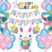 Happy Balloons Easter Chick Horizontal Stripes 12inch Bunny Ear Egg Balloon Set_desvips.com