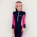 Korean Sun Protection Diving Women One-Piece Long Sleeve Full Body Conservative Swimsuit Summer Surfing Snorkeling_desvips.com