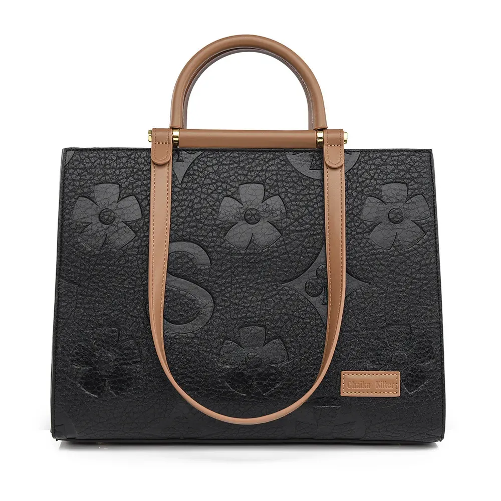 Guguo Free Shipping Designer Handbag Fashion 3D Emed Simple Large Capacity Commuter Women's Ultra-fine Fiber Leather_desvips.com