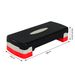 Stepper Aerobic Fitness Hauteur Reglable 2 Niveaux Surface Antiderapante PP 68 X 29 X 15 Cm Rouge Noir Et Gris_desvips.com