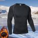 Autumn Winter Fleece-Lined Sportswear Set For Men Outdoor Skiing Running Quick-Dry Tight Fitness Base Layer Thermal_desvips.com