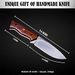 Fivtan Horizontal Carry Bushcraft Knife With Sheath, Scout Carry Hunting Knife With Wooden Handle, Fixed Blade Tracker Knife_desvips.com