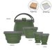 Outdoor camping cookware set Folding kettle silicone coffee cup Portable road trip_desvips.com