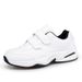 Men's Adjustable Hook And Loop Leather Casual Sports Shoes White Sneakers Masculino Zapatillas Deportivas Tenis_desvips.com