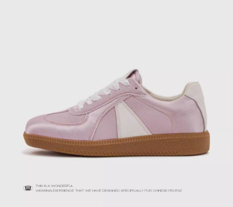 Balletism spring new soft sole satin square head casual versatile de training small white board shoes women_desvips.com