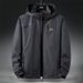Men's Lightweight Waterproof Windbreaker Jacket For Hiking Skiing Outdoor Sports - Breathable Hooded Raincoat With Zipper Pockets (Black, M)_desvips.com