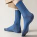 6 Pairs Men Winter Simple Comfortable Mid Length Anti Odor Toe Fashionable Versatile Five Finger Socks_desvips.com