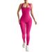 Seamless Yoga Bodysuit High Intensity Training Sportswear Fitness Beautiful Back Tight Ribbed_desvips.com