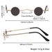 Vintage Rock Punk Man Sunglasses Classic Small Round Sunglasses Women Wide Bridge Metal Frame Black Lens Eyewear Driving Glasse_desvips.com