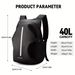 Unisex Motorcycle Backpack, Helmet With Reflective Stripes, Storage Sports Backpack_desvips.com
