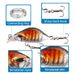 ABS Plastic Hard Bait Ten Colors Sinking Mini Micro Object Small Fat Man Minnow Bait 4.4cm3.5g Strengthened Three Hooks_desvips.com
