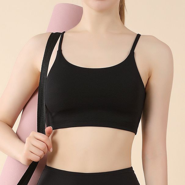 Spring Summer Thin Strap Sports For Women Shockproof Beautiful Back Yoga Bra Pilates Outerwear Fitness Vest Camisole_desvips.com