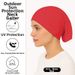 Women's Summer Sun Protection Headband Solid Color Four Way Stretch Windproof Outdoor Cycling Cap Fashionable Thin Face And Neck Protective Cap_desvips.com