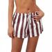 2024 European And American Spring Summer Casual Wide Stripe High Waist Tie Beach Cross-Border Foreign Trade INS_desvips.com