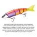 Johncoo Jointed Lure 25cm 105g Predators Bait 4 Sections Floating Wobblers Swimming Fishing Lure_desvips.com
