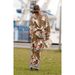 Women's Clothing new long sleeved leisure vacation two piece suit INS loose printed pocket solid suit_desvips.com