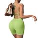 High Waist Breathable Casual Sports Onesie European American Style Detachable Back Cross Back Yoga Suit For Women_desvips.com