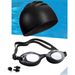 Swimming Goggles + Swimming Cap + Nose Clip Earplugs 5 Piece Set_desvips.com