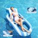 Inflatable Swimming Pool Striped Lounge Chair Water Mesh Floating Bed Adult Backrest Hammock Cloth Cover Floating Row_desvips.com