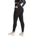 Women's High-Waisted Fleece Lined Yoga Pants Tummy Control Warm Comfortable Autumn Winter Long Pants With Side Pockets European American Style_desvips.com